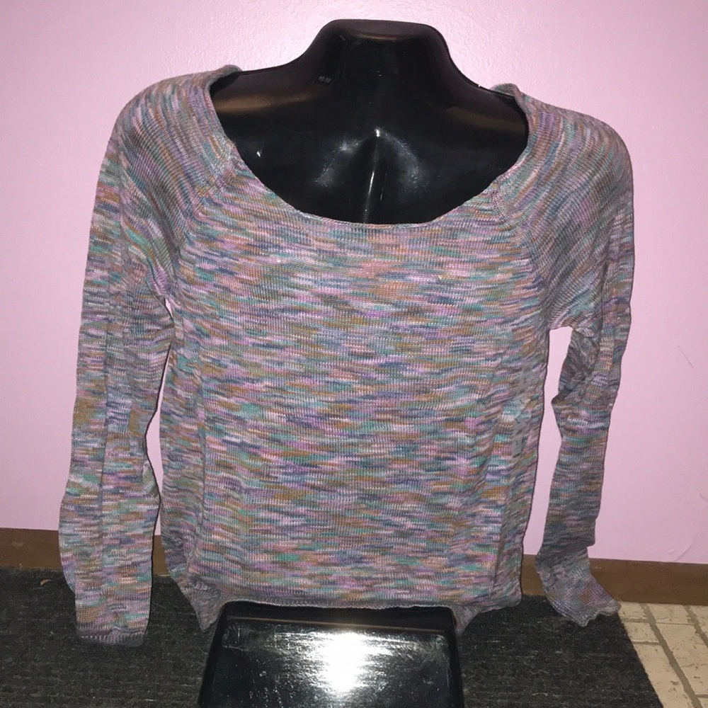 Old Navy boatneck sweater Size Large; Multi-Color